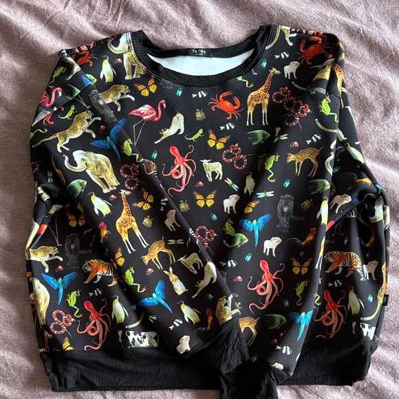 Terez Tops - Terez Animal Print Scuba Sweatshirt